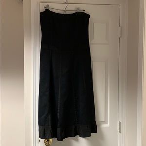 DKNY grosgrain trim strapless dress